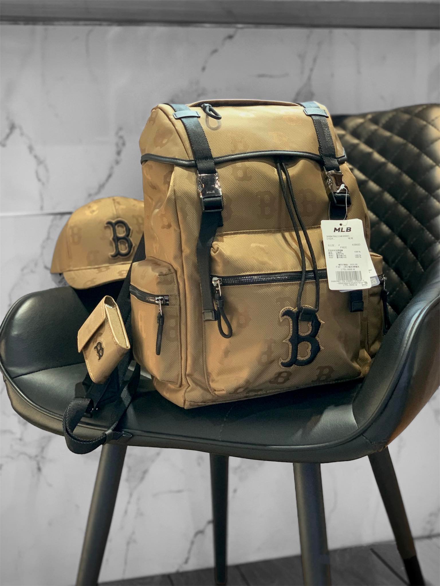Balo MLB Classic Monogram Backpack New York Yankees DCream #10 Balo MLB Classic Monogram Backpack New York Yankees DCream
